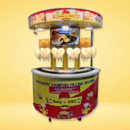 18 nozzle panipuri machine with serving counter 2