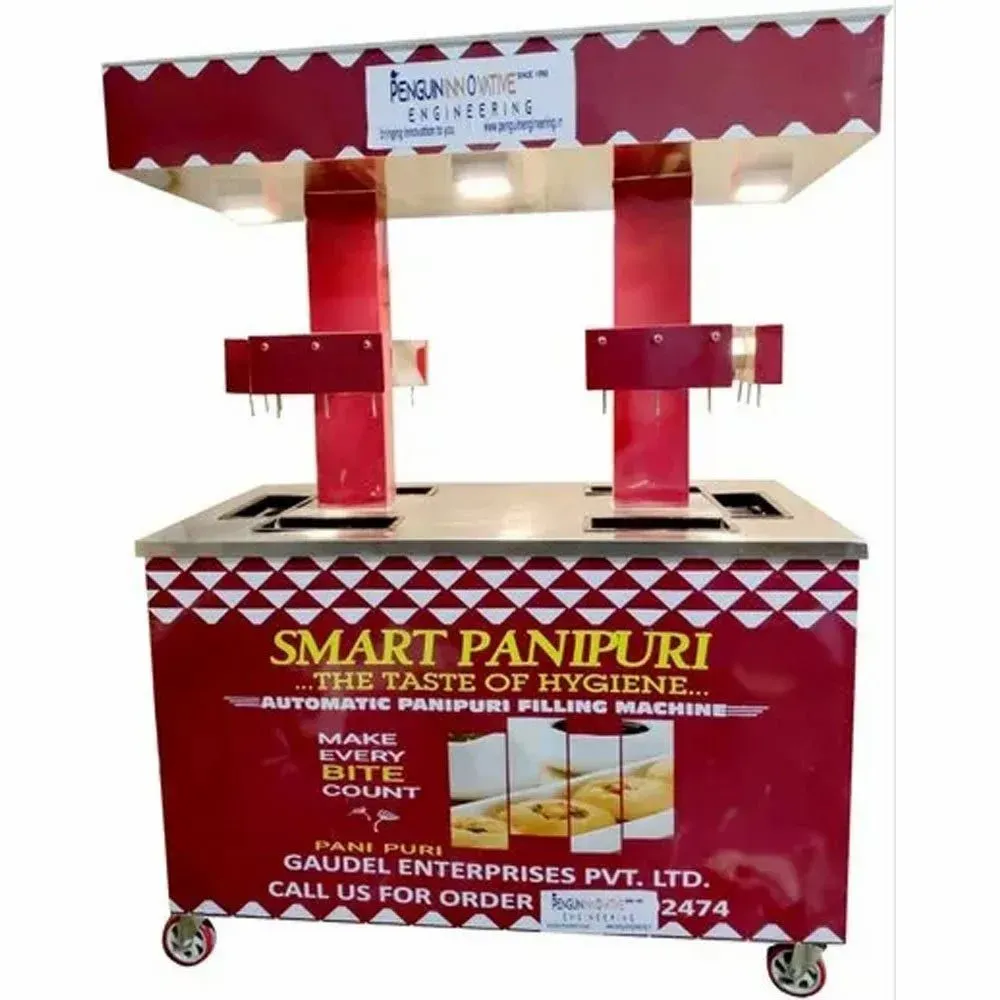 18 panipuri machine nozzles with serving counter