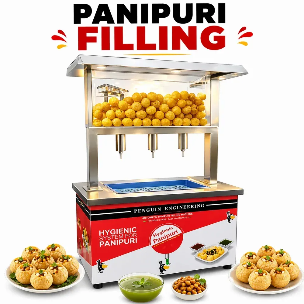 3 nozzle pani puri filling machine