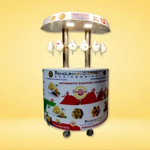 6 nozzle panipuri machine round with serving counter