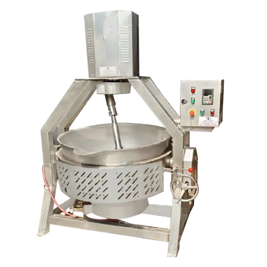 cooking kettle with mixer
