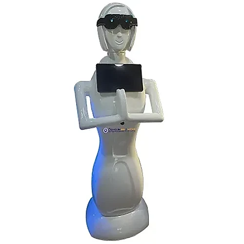 namaste greeting robot welcome robot display
