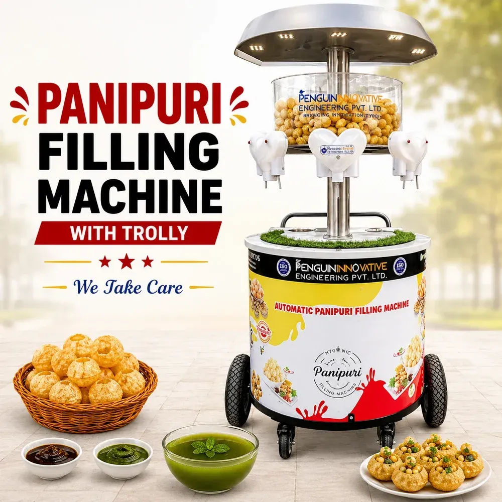panipuri filling 5 nozzle heart with trolley