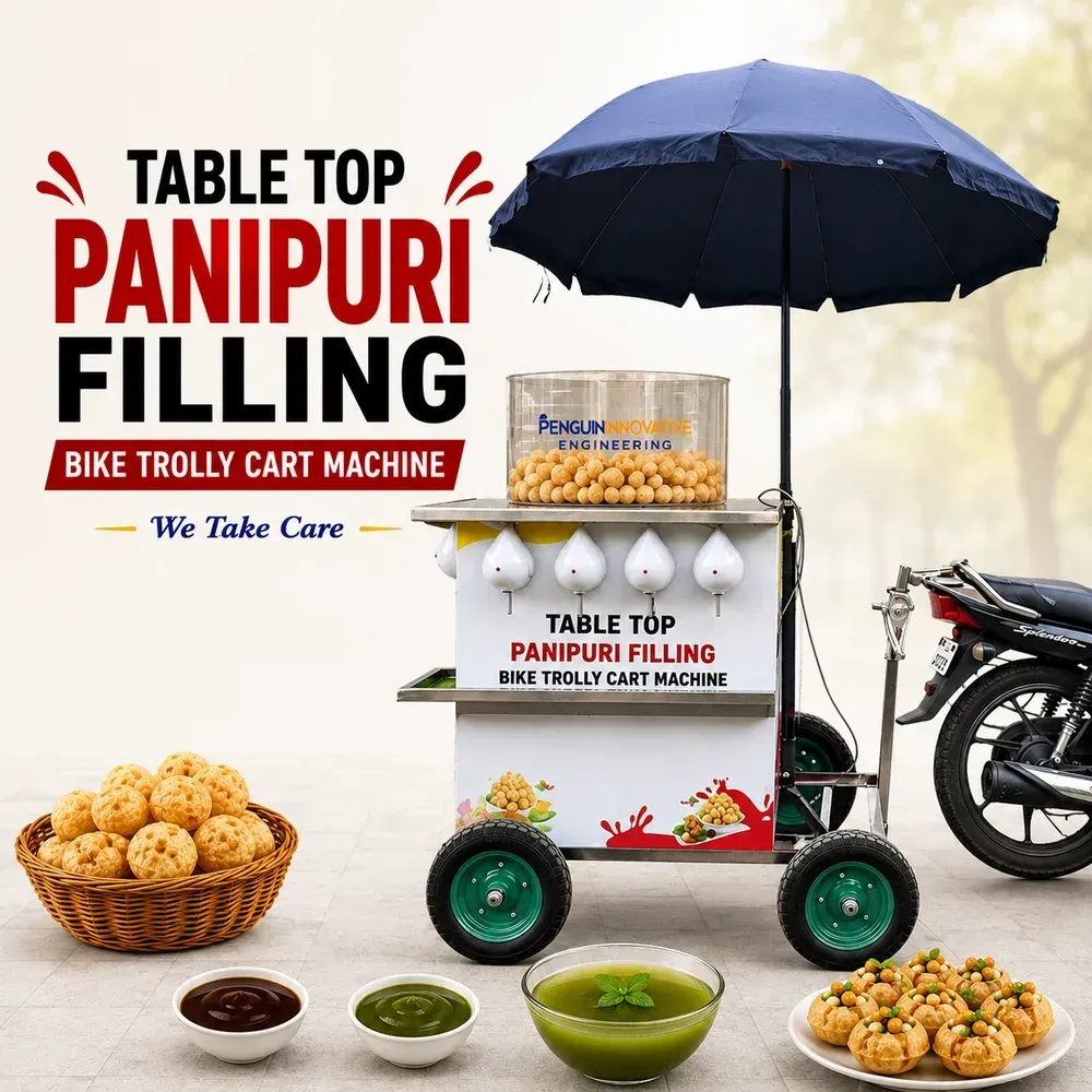panipuri filling bike trolley cart 6n