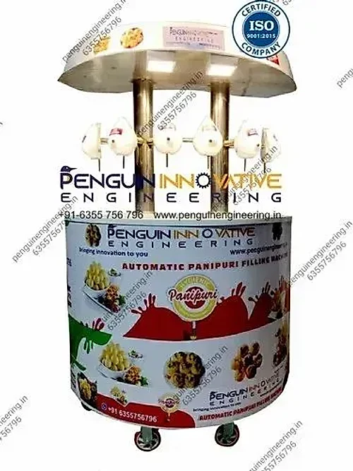 6 To 8 Panipuri Machine Nozzles Round With Serving Counter View 6